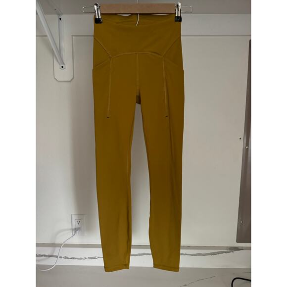 Lululemon Power Thru High-Rise Tight 25" Gold Spice‎ Size 2 Leggings - Picture 8 of 14